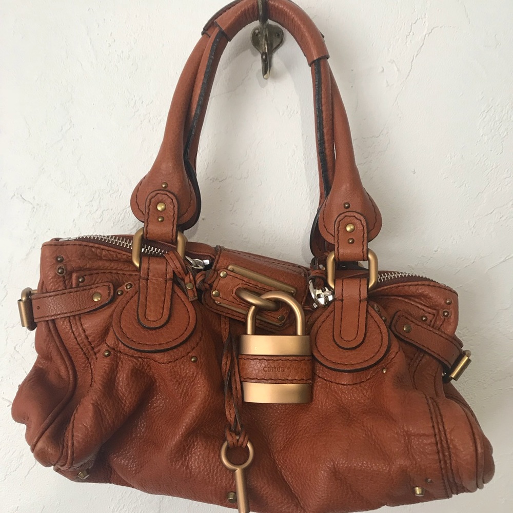 Authentic CHLOE brown leather Paddington